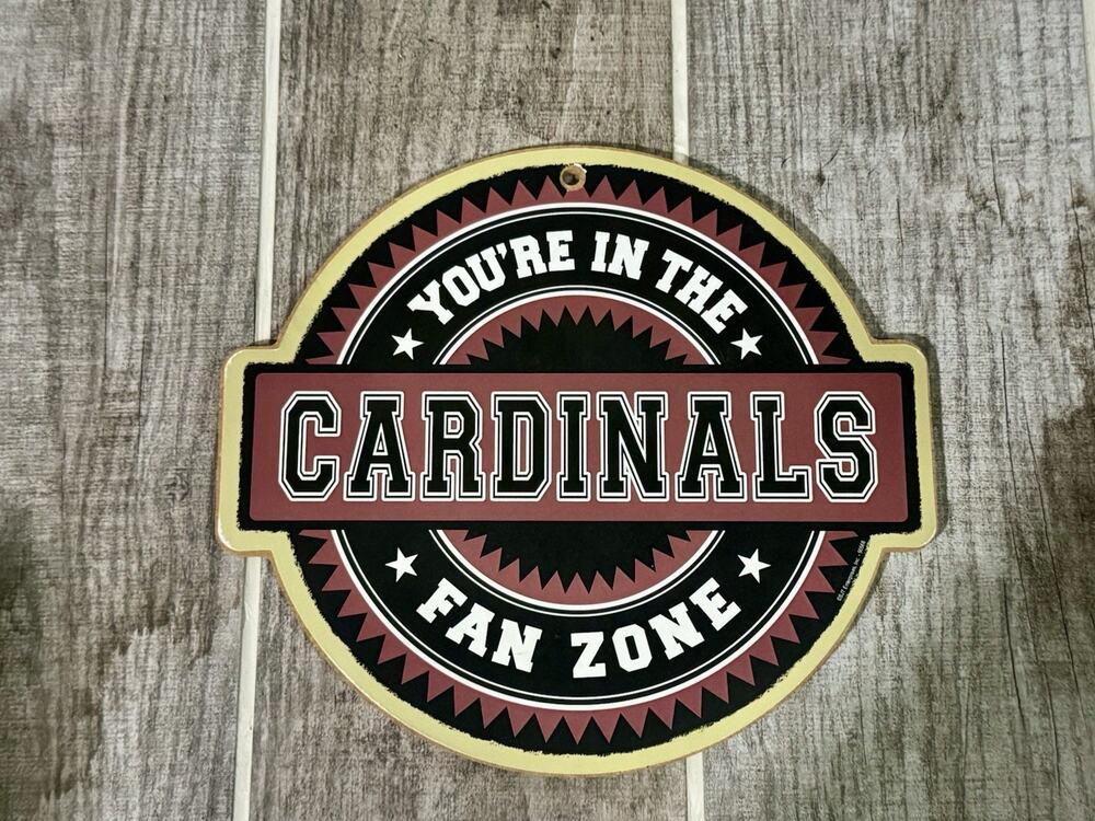 Arizonia Cardinals Sign NFL Fan Zone Wood Man Cave Football
